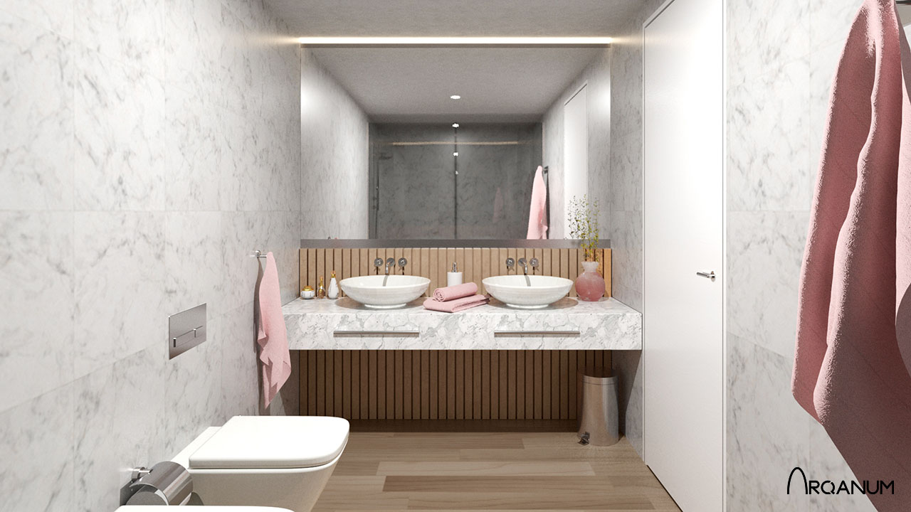 Residential building in Torrent, bathroom
